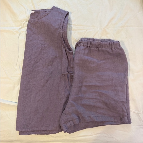 pillow and pajamas Pants - Pillow and Pajamas Linen Short and Tank Set S/M